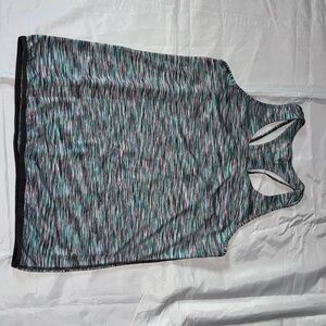 Tek Gear Women's Striped Tank Top - Black, Blue, Pink